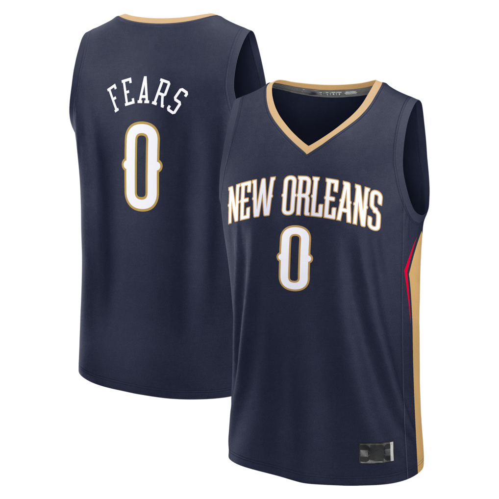 Punc NO.Pelicans #0 Jeremiah Fears Navy Fast Break Replica Stitched Jerseys- Icon Edition