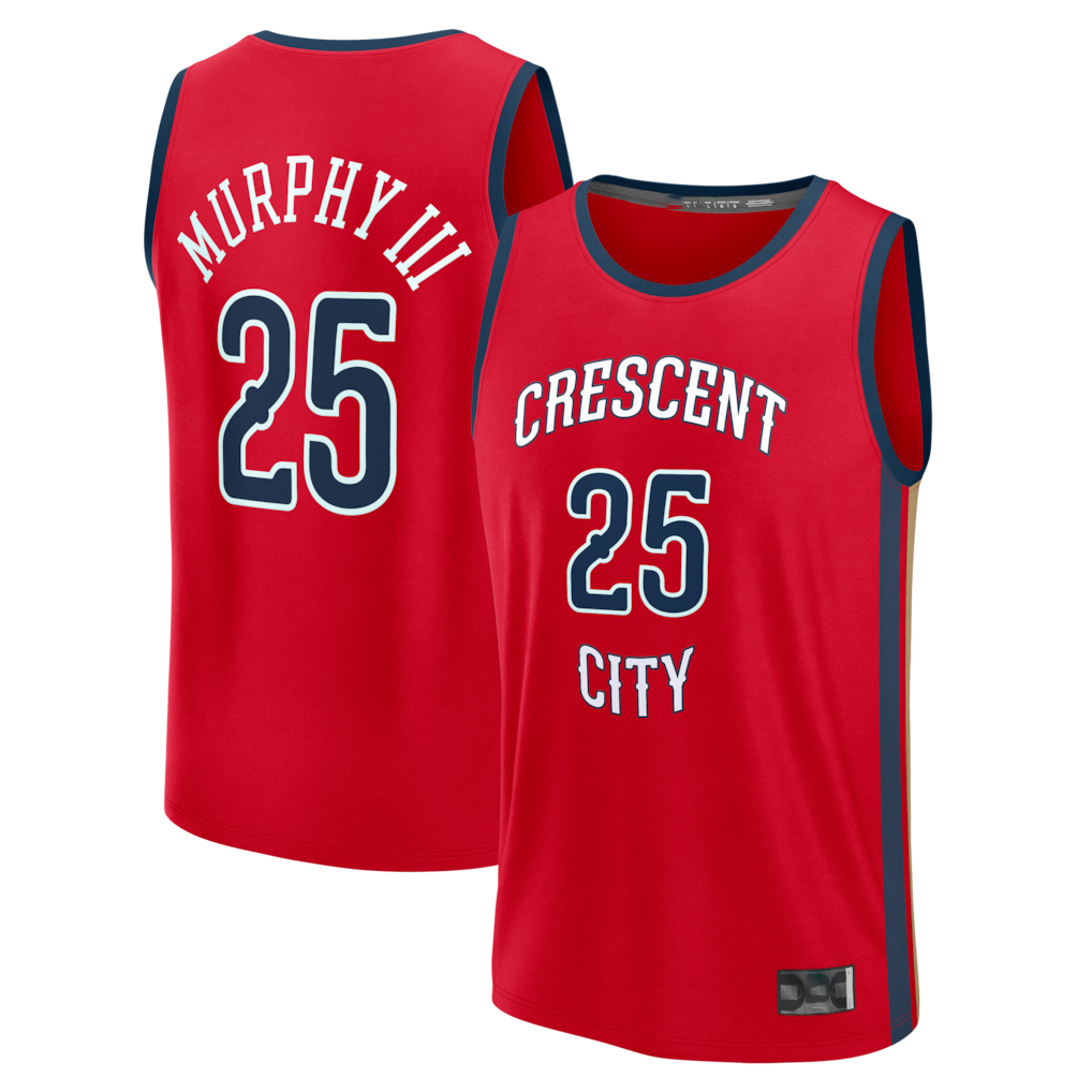 Punc NO.Pelicans #25 Trey Murphy III Red Fast Break Replica Player Stitched Jerseys- Statement Edition