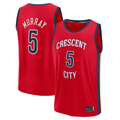 Punc NO.Pelicans #5 Dejounte Murray Red Fast Break Replica Player Stitched Jerseys- Statement Edition