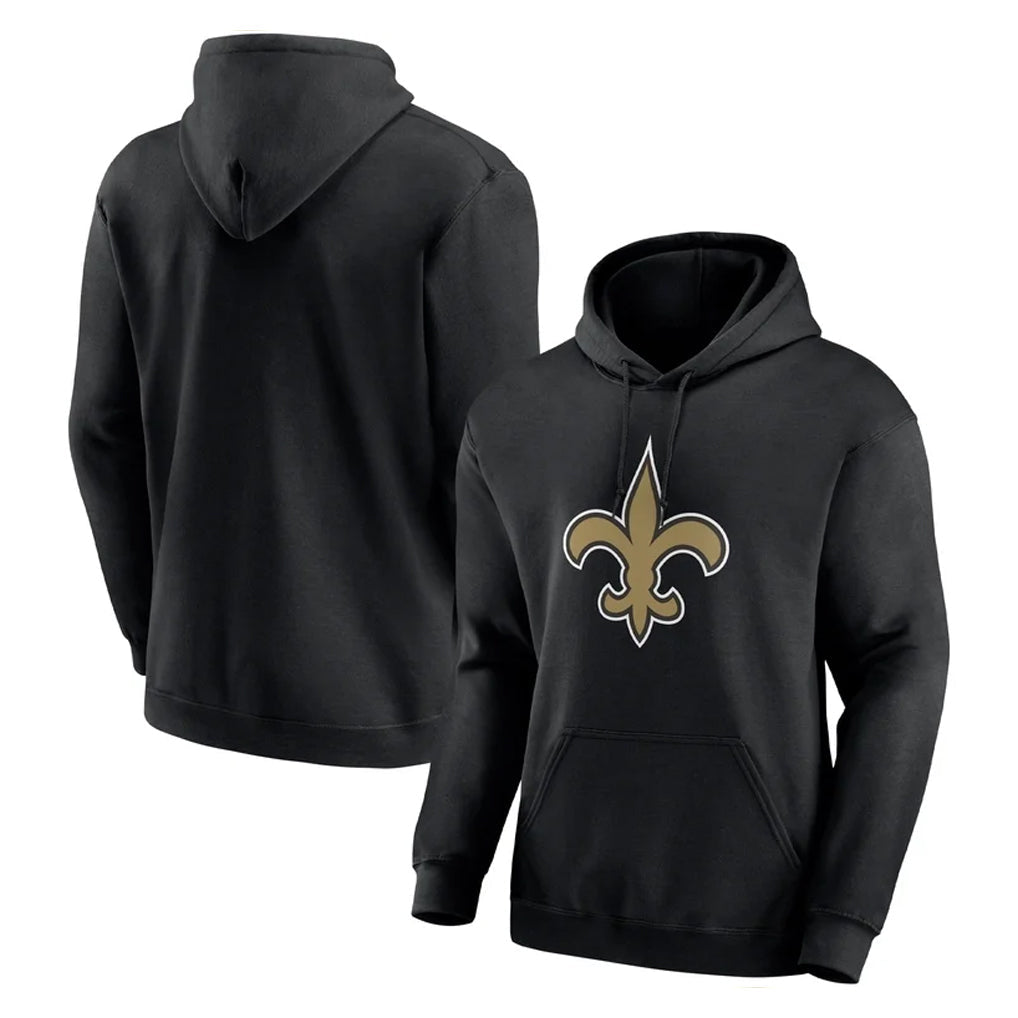 Punc NO.Saints Black Pullover Hoodies Limited Blank Player Stitched Jerseys