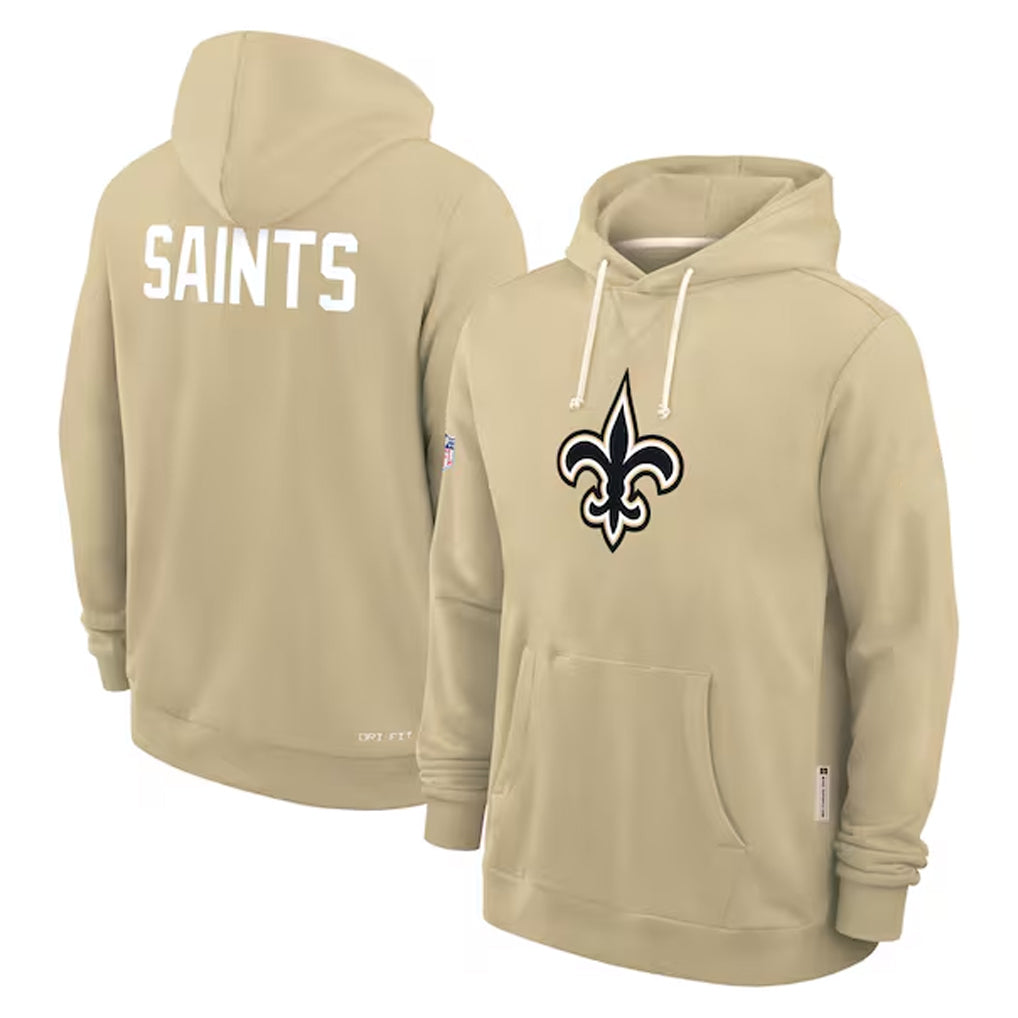 Punc NO.Saints Gold Pullover Hoodies Limited Blank Player Stitched Jerseys