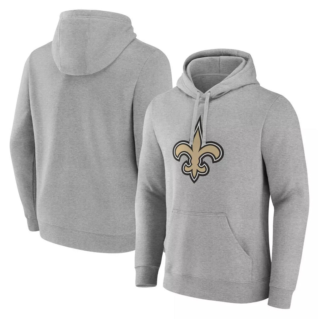 Punc NO.Saints Gray LOGO Pullover Hoodies Limited Blank Player Stitched Jerseys