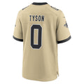 Punc NO.Saints #0 Jordyn Tyson Gold 2026 Draft First Round Pick No. 8 Alternate Game Stitched Jerseys