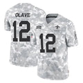Punc NO.Saints #12 Chris Olave Player Arctic Camo Salute To Service Limited Game Stitched Jerseys
