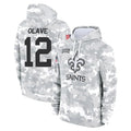 Punc NO.Saints #12 Chris Olave Player Arctic Camo Salute to Service Pullover Hoodies Limited Game Stitched Jerseys
