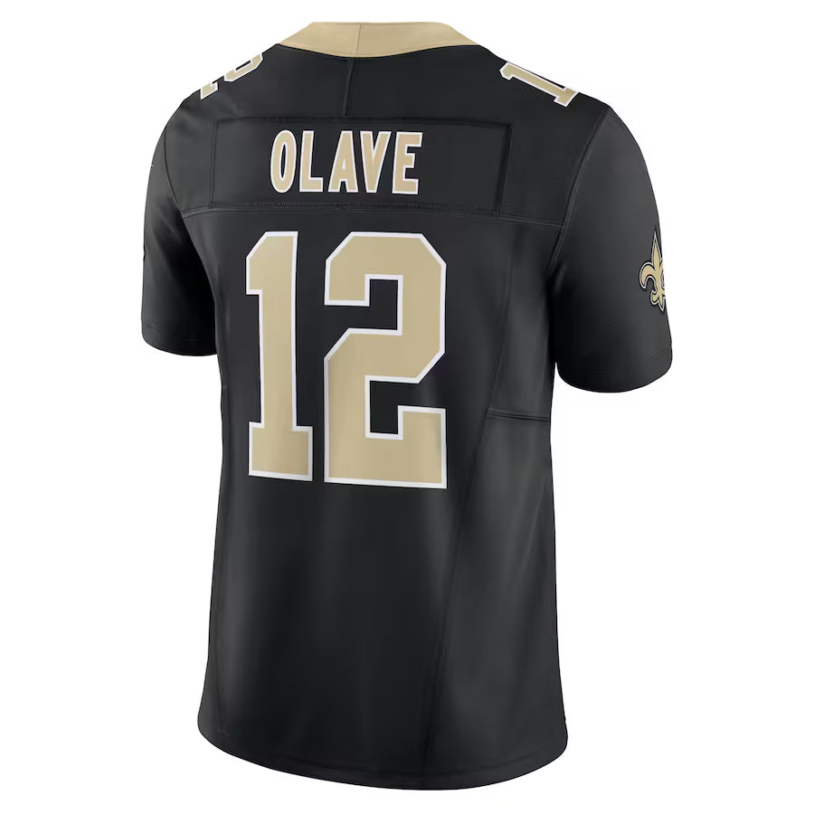 Punc NO.Saints #12 Chris Olave Player Black Alternate Vapor F.U.S.E. Limited Stitched Jerseys