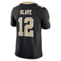 Punc NO.Saints #12 Chris Olave Player Black Alternate Vapor F.U.S.E. Limited Stitched Jerseys