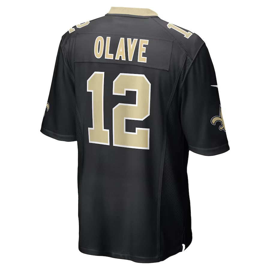 Punc NO.Saints #12 Chris Olave Player Black Home Game Stitched Jerseys