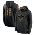 Punc NO.Saints #12 Chris Olave Player Black Salute to Service Hoodies Limited Game Stitched Jerseys