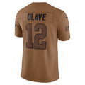 Punc NO.Saints #12 Chris Olave Player Brown Salute To Service Limited Stitched Jerseys