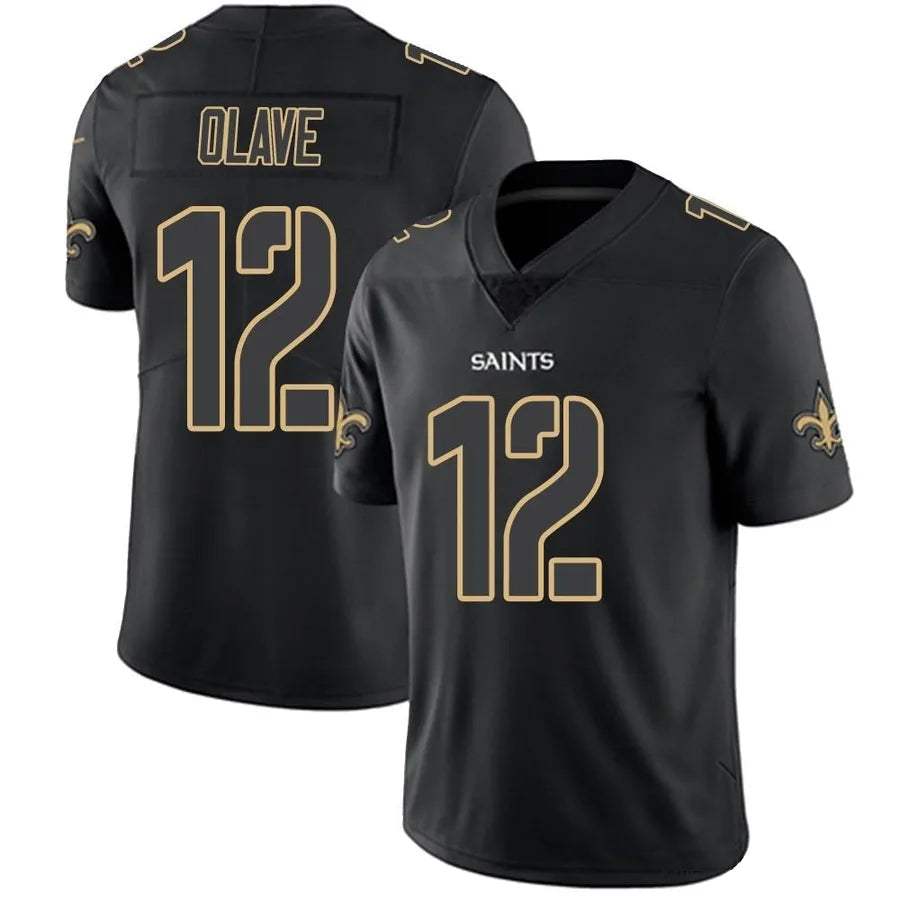 Punc NO.Saints #12 Chris Olave Player Limited Black Impact Stitched Jerseys