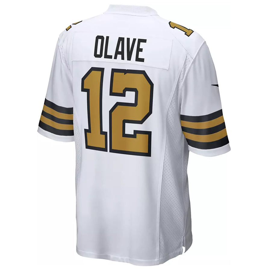 Punc NO.Saints #12 Chris Olave Player White Alternate Game Stitched Jerseys