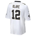 Punc NO.Saints #12 Chris Olave Player White Home Game Stitched Jerseys