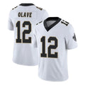 Punc NO.Saints #12 Chris Olave Player White Limited Vapor Untouchable Home Game Stitched Jerseys