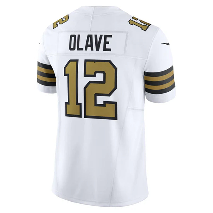 Punc NO.Saints #12 Chris Olave Player White Vapor Limited Stitched Jerseys