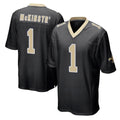 Punc NO.Saints #1 Kool-Aid McKinstry Player Black Home Game Stitched Jerseys