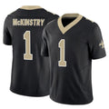 Punc NO.Saints #1 Kool-Aid McKinstry Player Black Limited Vapor F.U.S.E. Home Game Stitched Jerseys