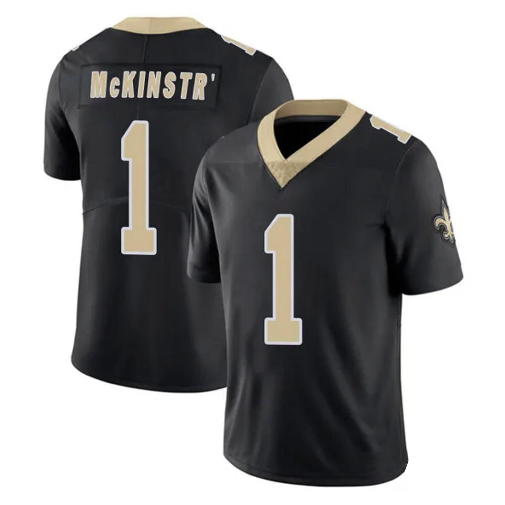 Punc NO.Saints #1 Kool-Aid McKinstry Player Black Limited Vapor Untouchable Home Game Stitched Jerseys