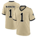 Punc NO.Saints #1 Kool-Aid McKinstry Player Gold Home Game Stitched Jerseys