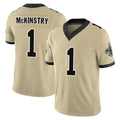 Punc NO.Saints #1 Kool-Aid McKinstry Player Gold Limited Vapor F.U.S.E. Home Game Stitched Jerseys