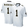 Punc NO.Saints #1 Kool-Aid McKinstry Player White Home Game Stitched Jerseys
