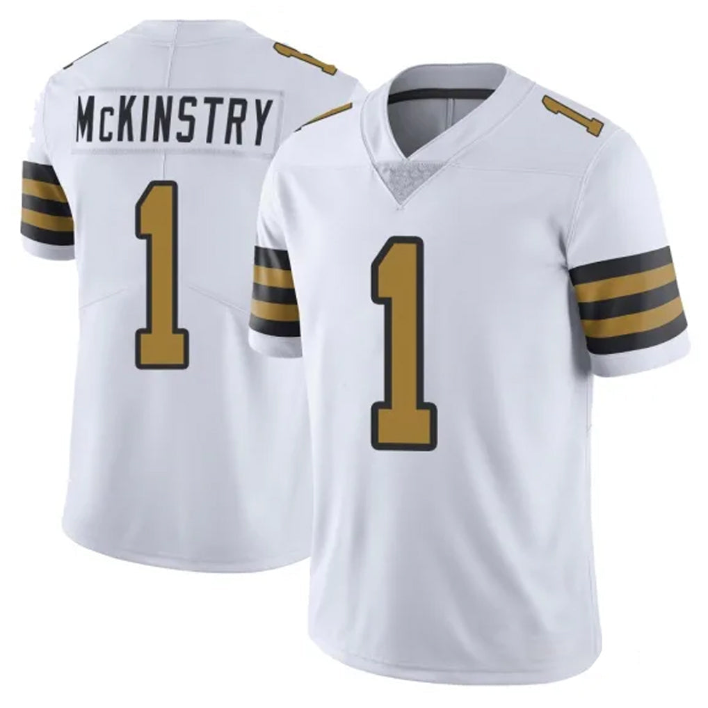 Punc NO.Saints #1 Kool-Aid McKinstry Player White Limited Color Rush Home Game Stitched Jerseys