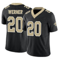 Punc NO.Saints #20 Pete Werner Player Black Limited Vapor F.U.S.E. Home Game Stitched Jerseys
