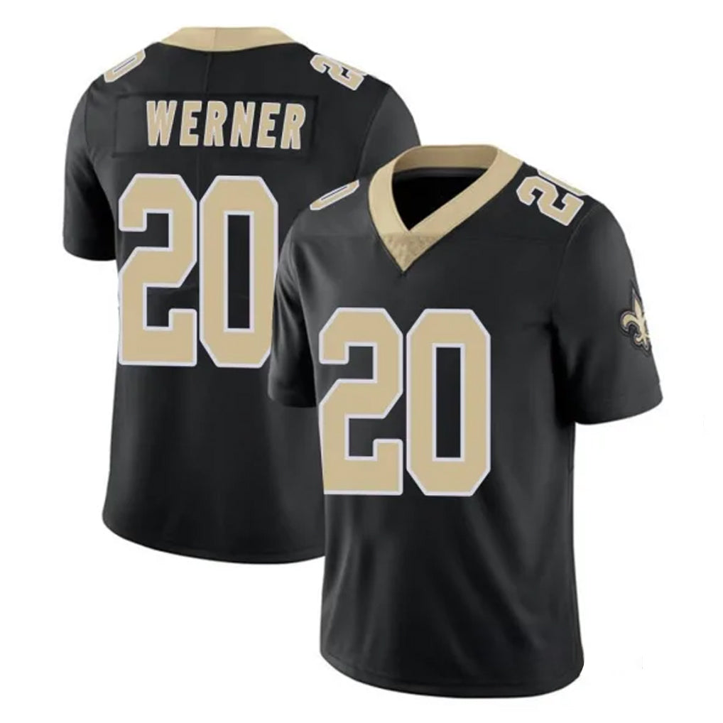 Punc NO.Saints #20 Pete Werner Player Black Limited Vapor Untouchable Home Game Stitched Jerseys