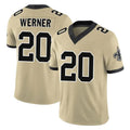 Punc NO.Saints #20 Pete Werner Player Gold Limited Vapor F.U.S.E. Home Game Stitched Jerseys