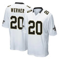 Punc NO.Saints #20 Pete Werner Player White Home Game Stitched Jerseys