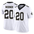 Punc NO.Saints #20 Pete Werner Player White Limited Vapor F.U.S.E. Home Game Stitched Jerseys