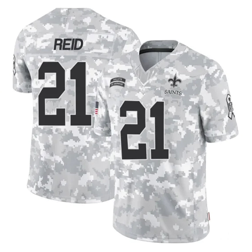 Punc NO.Saints #21 Justin Reid Player Arctic Camo Salute To Service Limited Game Stitched Jerseys