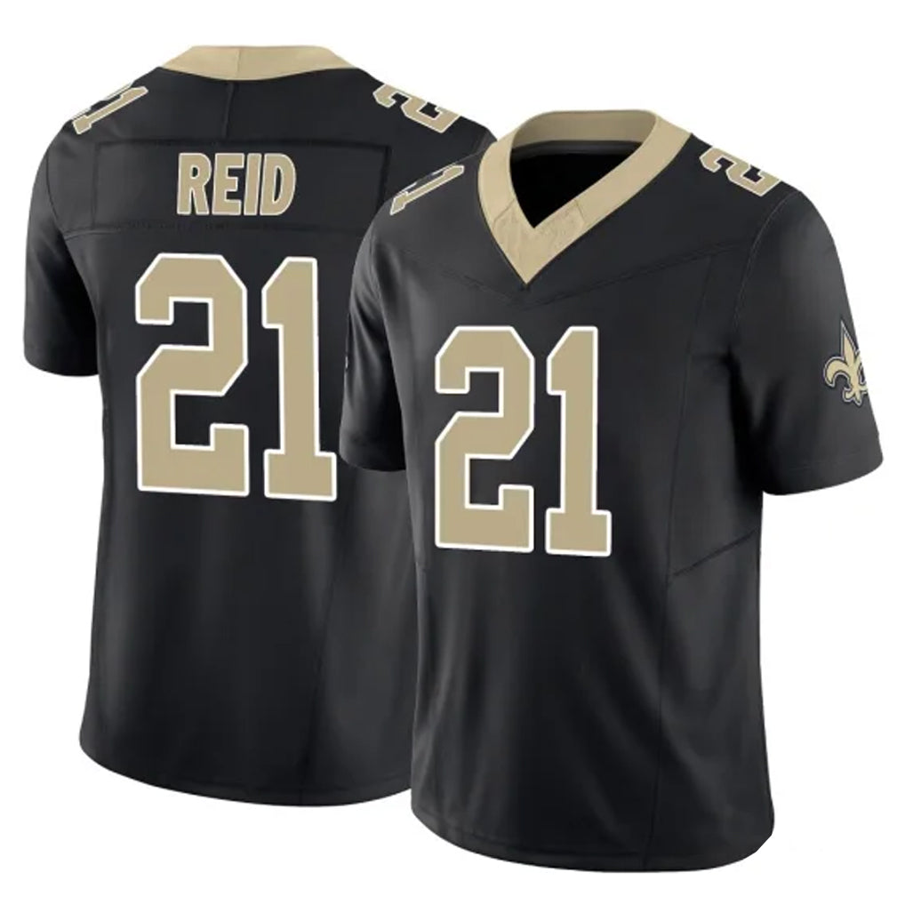 Punc NO.Saints #21 Justin Reid Player Black Limited Vapor F.U.S.E. Home Game Stitched Jerseys