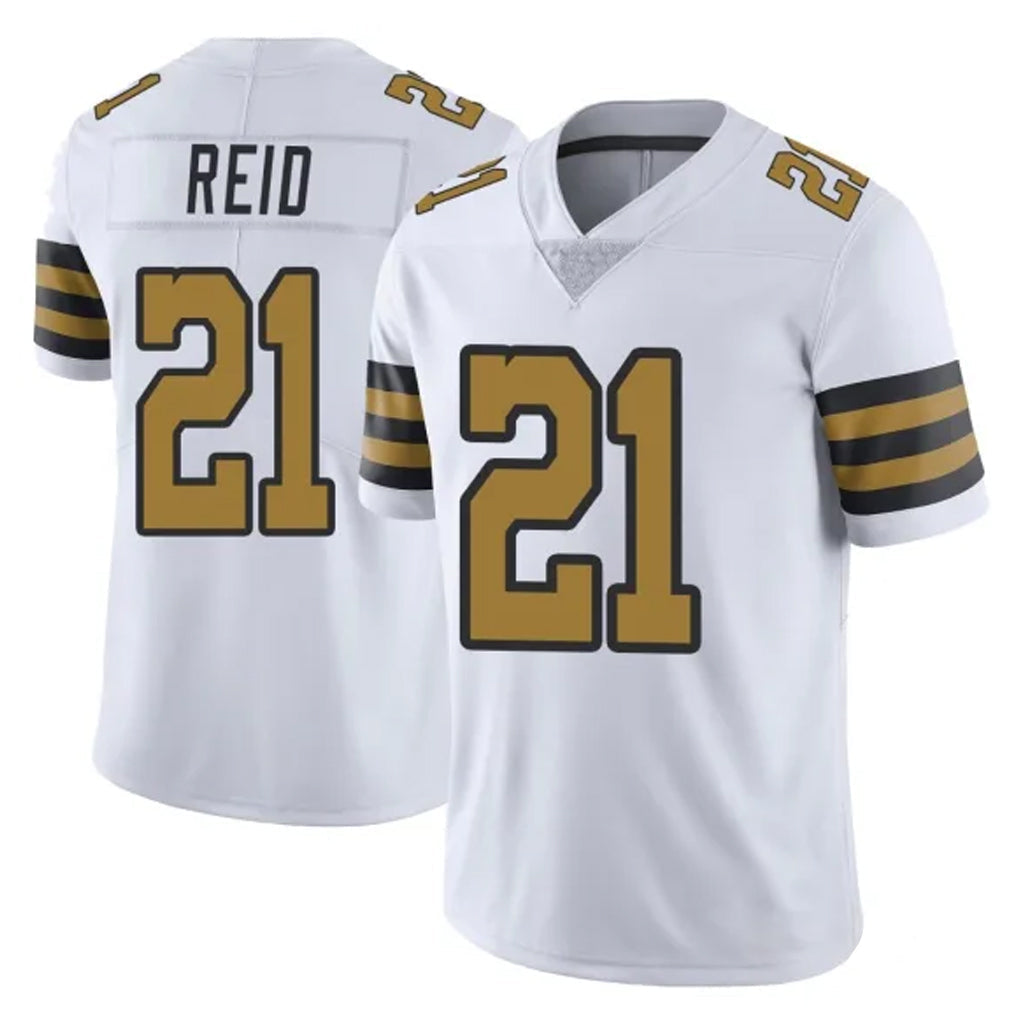 Punc NO.Saints #21 Justin Reid Player White Limited Color Rush Home Game Stitched Jerseys