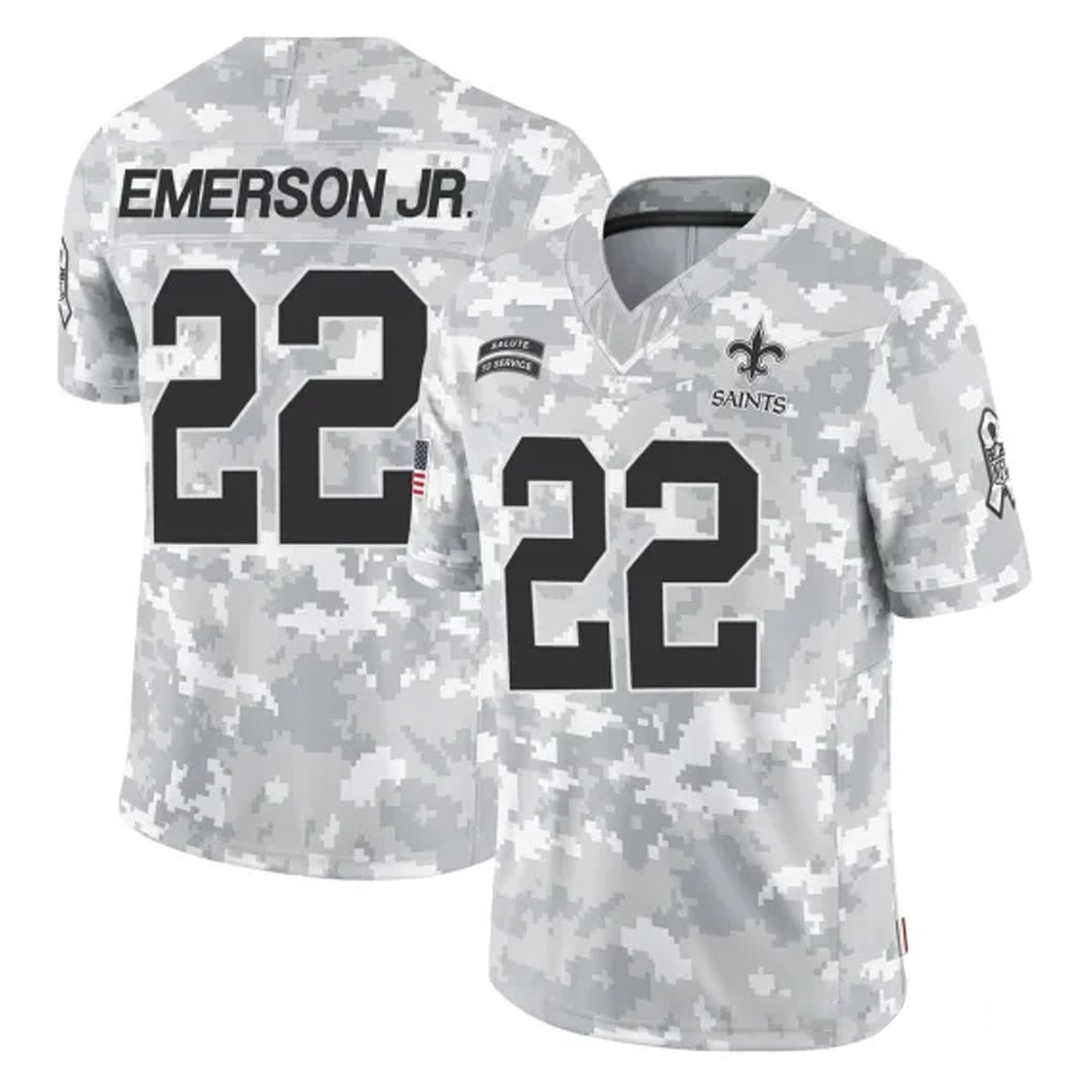 Punc NO.Saints #22 Martin Emerson Jr. Player Arctic Camo Salute To Service Limited Game Stitched Jerseys