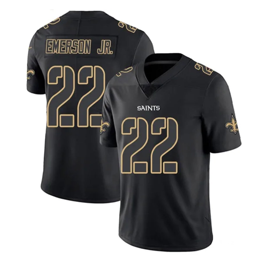 Punc NO.Saints #22 Martin Emerson Jr. Player Black Impact Limited Home Game Stitched Jerseys