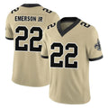 Punc NO.Saints #22 Martin Emerson Jr. Player Gold Limited Vapor F.U.S.E. Home Game Stitched Jerseys