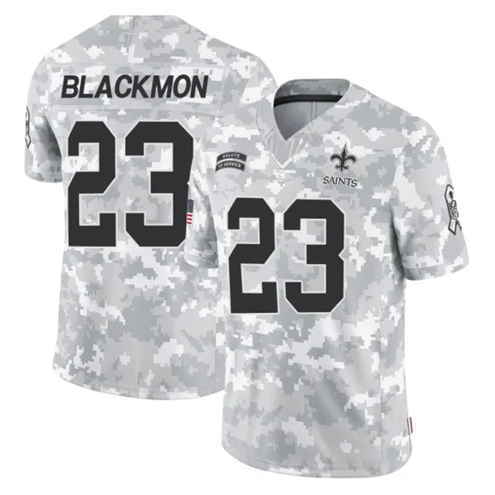 Punc NO.Saints #23 Julian Blackmon Player Arctic Camo Salute To Service Limited Game Stitched Jerseys
