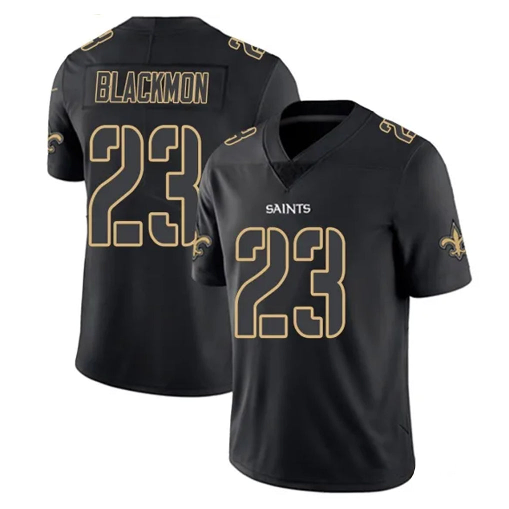Punc NO.Saints #23 Julian Blackmon Player Black Impact Limited Home Game Stitched Jerseys