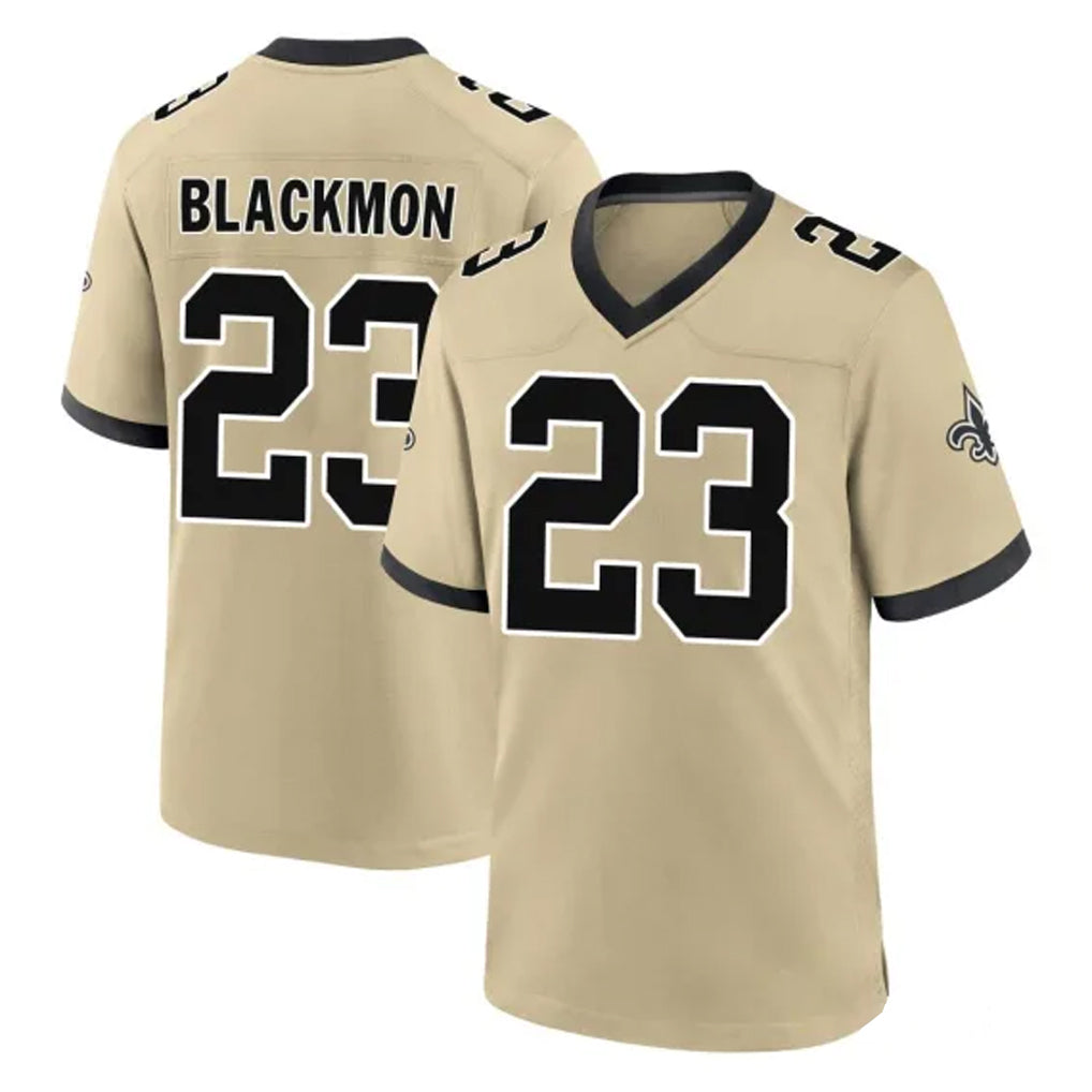 Punc NO.Saints #23 Julian Blackmon Player Gold Home Game Stitched Jerseys