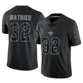 Punc NO.Saints #32 Tyrann Mathieu Player Black RFLCTV Limited Stitched Jerseys