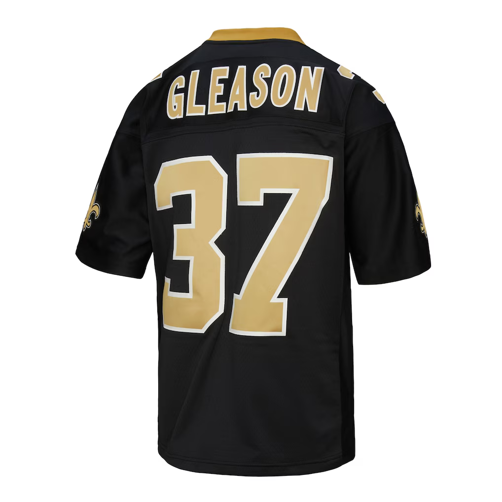 Punc NO.Saints #37 Steve Gleason Mitchell & Ness Black Legacy Replica Jersey