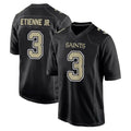 Punc NO.Saints #3 Travis Etienne Jr. Player Black Carbon Fashion Home Game Stitched Jerseys
