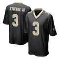 Punc NO.Saints #3 Travis Etienne Jr. Player Black Home Game Stitched Jerseys