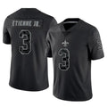 Punc NO.Saints #3 Travis Etienne Jr. Player Black Limited Reflective Home Game Stitched Jerseys