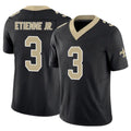 Punc NO.Saints #3 Travis Etienne Jr. Player Black Limited Vapor F.U.S.E. Home Game Stitched Jerseys