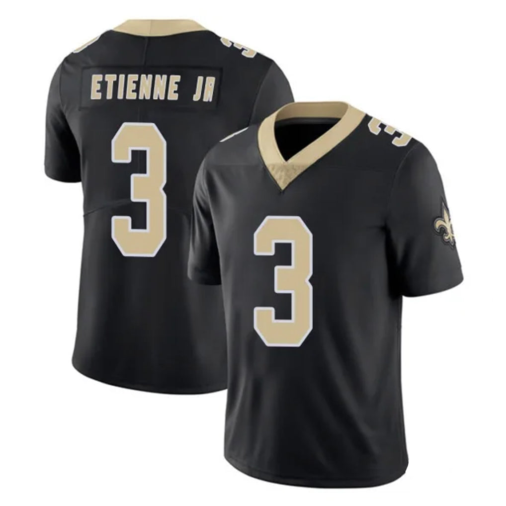Punc NO.Saints #3 Travis Etienne Jr. Player Black Limited Vapor Untouchable Home Game Stitched Jerseys