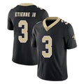 Punc NO.Saints #3 Travis Etienne Jr. Player Black Limited Vapor Untouchable Home Game Stitched Jerseys