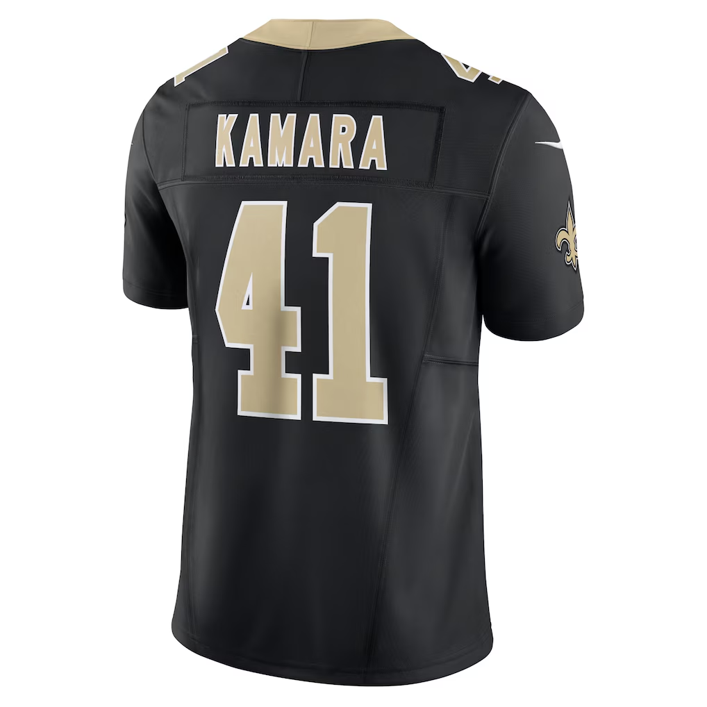 Punc NO.Saints #41 Alvin Kamara Black Vapor F.U.S.E. Limited Stitched Jerseys