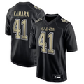 Punc NO.Saints #41 Alvin Kamara Player Carbon Black Fashion Game Stitched Jerseys